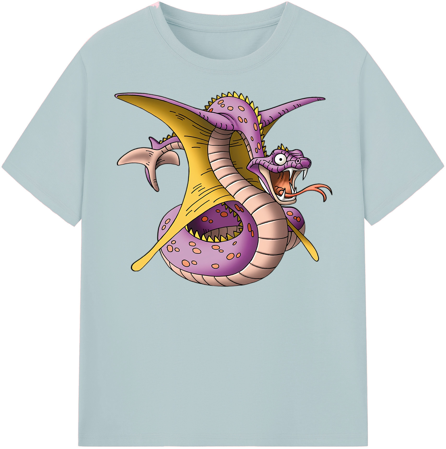 （画像用） ドラゴンクエスト Doragon Kuesuto Dragon Quest 綿100％半袖Tシャツ（フロントプリント）